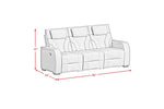 BLITZ0003:Blitz Reclining Sofa & Console,