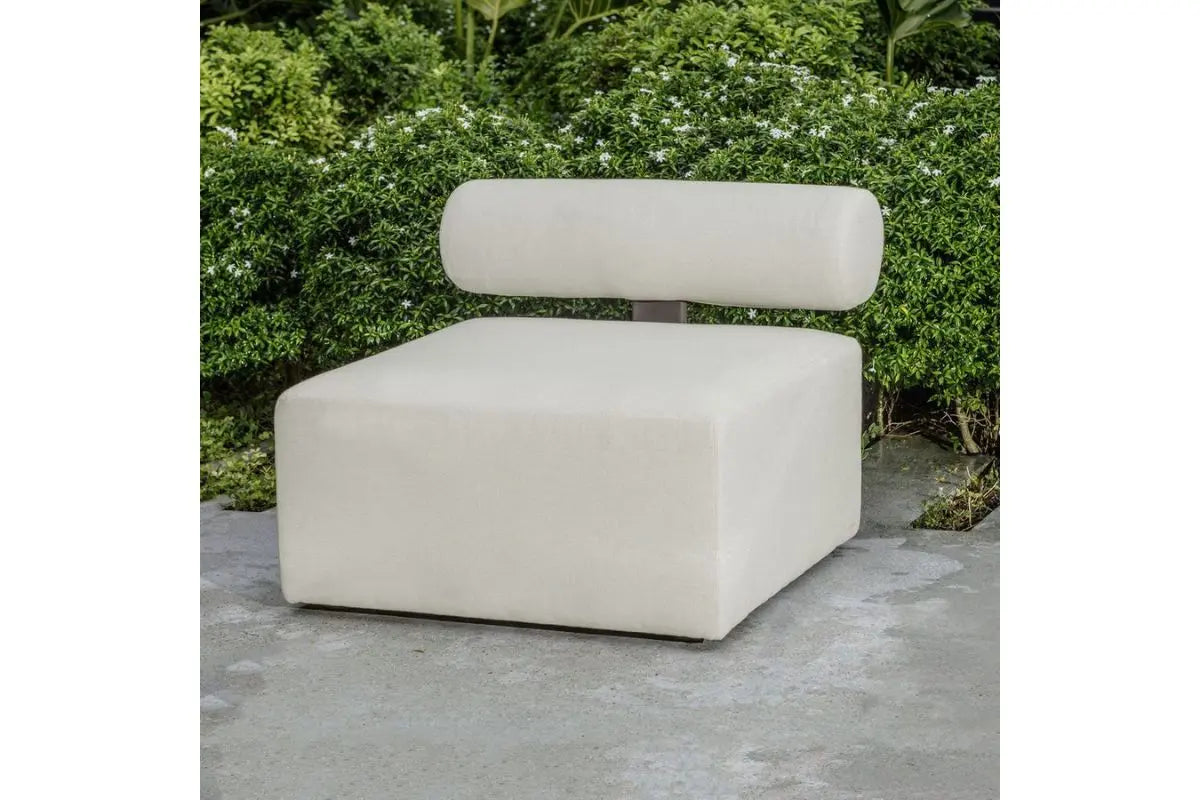 839469545:Bolster Outdoor Armless Sofa, Styled