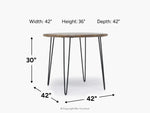 406417513:Brennan Round Counter Height Dining Table,