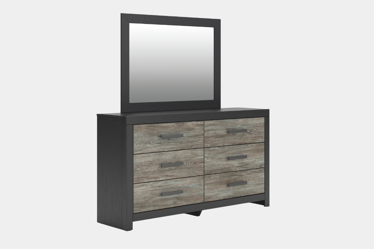 BROACHM23:Broachmyn Panel Bed & Dresser & Mirror & Nightstand, Angled