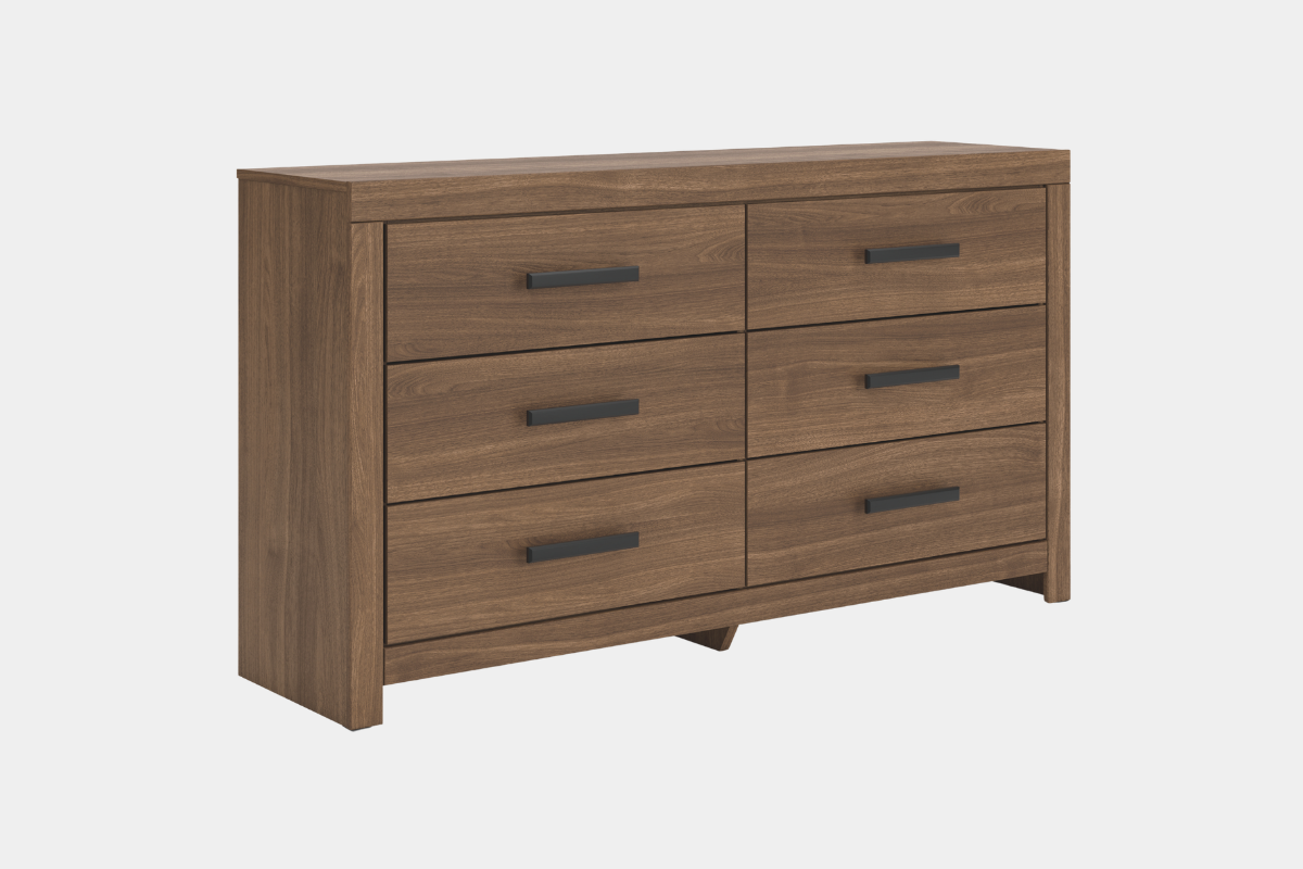 BROACHM41:Broachmyn Panel Bed & Dresser & Mirror & Nightstand, Angled