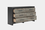 BROACHM29:Broachmyn Panel Bed & Dresser & Mirror & Nightstand, Open