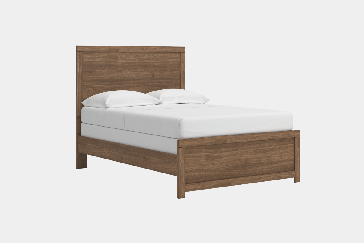 BROACHM43:Broachmyn Panel Bed & Dresser & Mirror & Nightstand, Angled