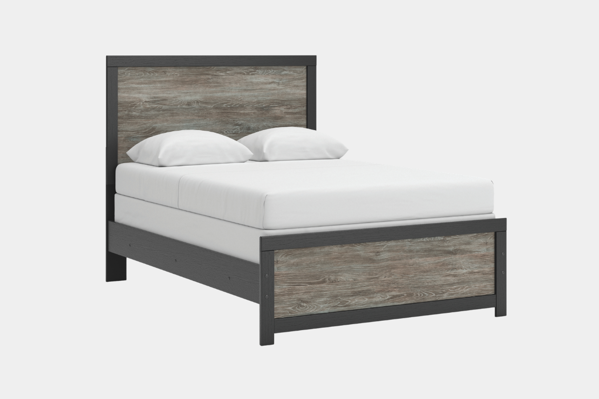 BROACHM30:Broachmyn Panel Bed, Angled