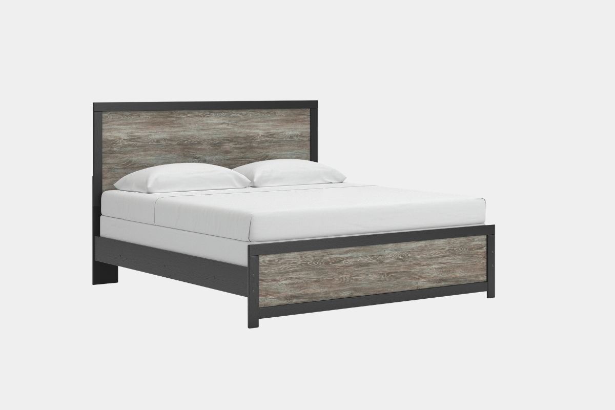 BROACHM27:Broachmyn Panel Bed, Angled