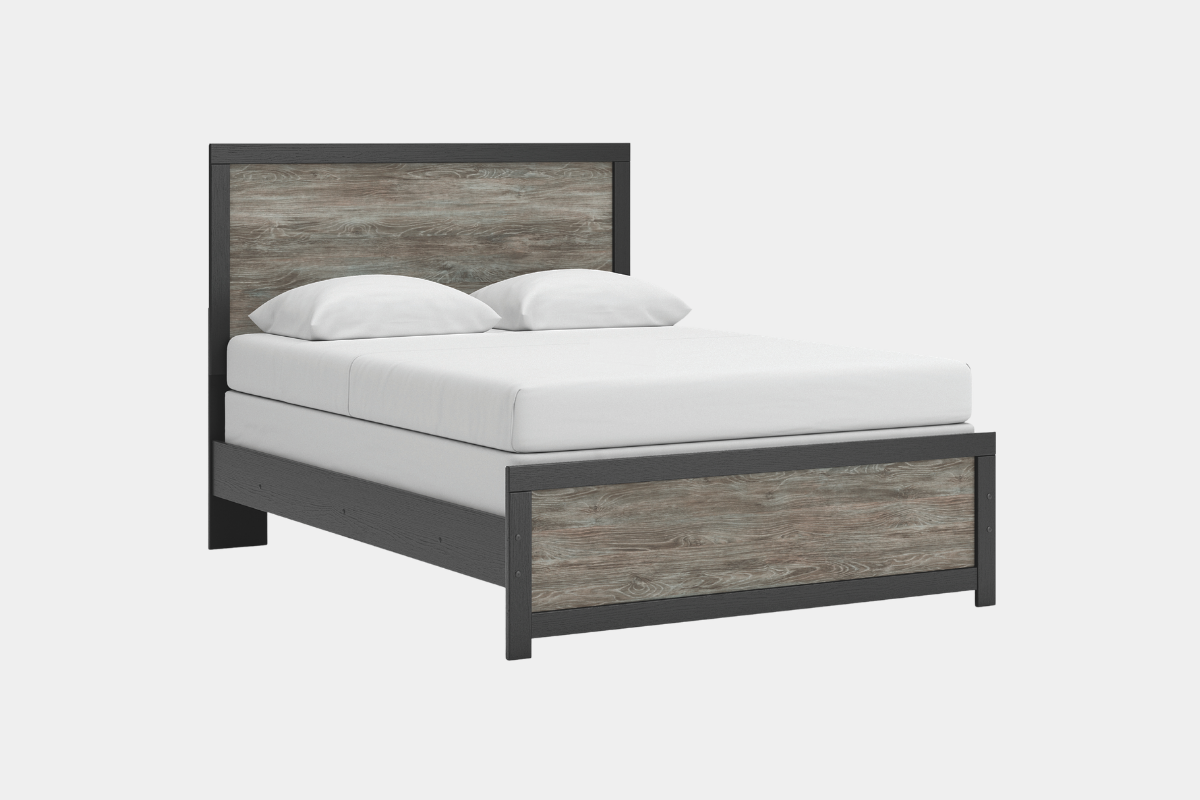 BROACHM29:Broachmyn Panel Bed & Dresser & Mirror & Nightstand, Angled