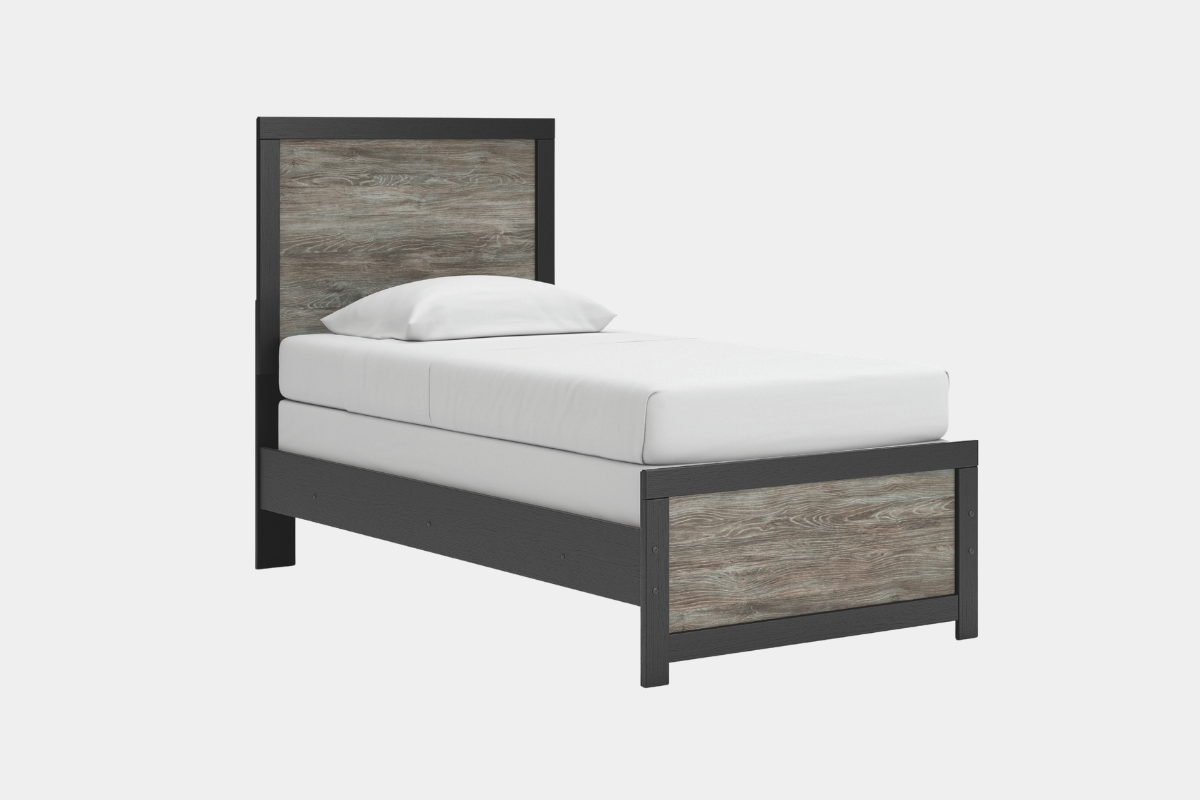 BROACHM34:Broachmyn Panel Bed, Angled