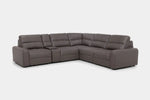 BRYCE0222:Bryce 6 Piece Power Sliding Sectional With Power Armless Slider, Angled