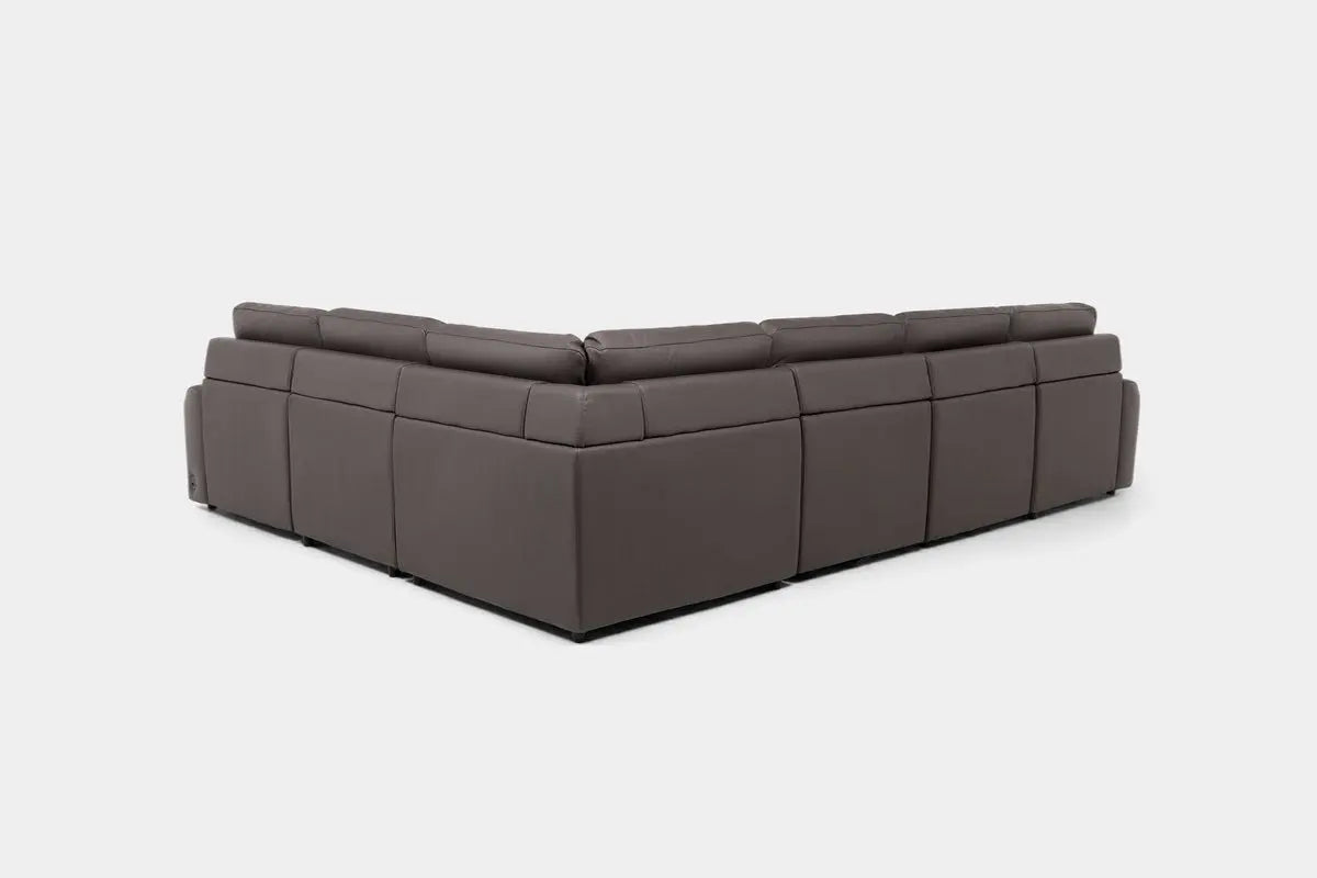 BRYCE0224:Bryce 6 Piece Power Sliding Sectional With Chaise & Armless Slider, Back