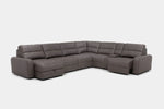 BRYCE0226:Bryce 7 Piece Power Sliding Sectional With Chaise & Armless Slider, Angled