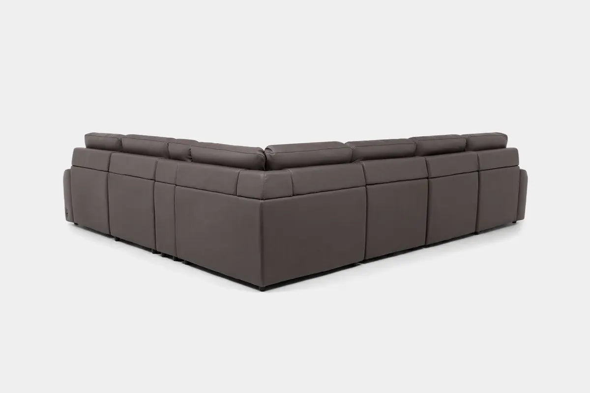 BRYCE0226:Bryce 7 Piece Power Sliding Sectional With Chaise & Armless Slider, Back
