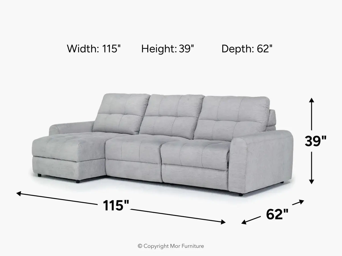 BRYCE0105:Bryce Power Sofa Chaise,