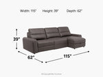 BRYCE0206:Bryce Power Sofa Chaise,