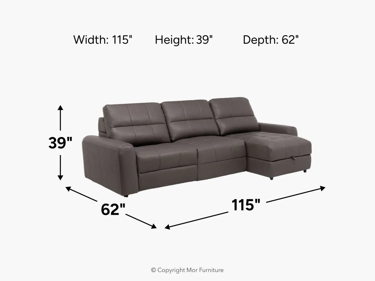 BRYCE0206:Bryce Power Sofa Chaise,