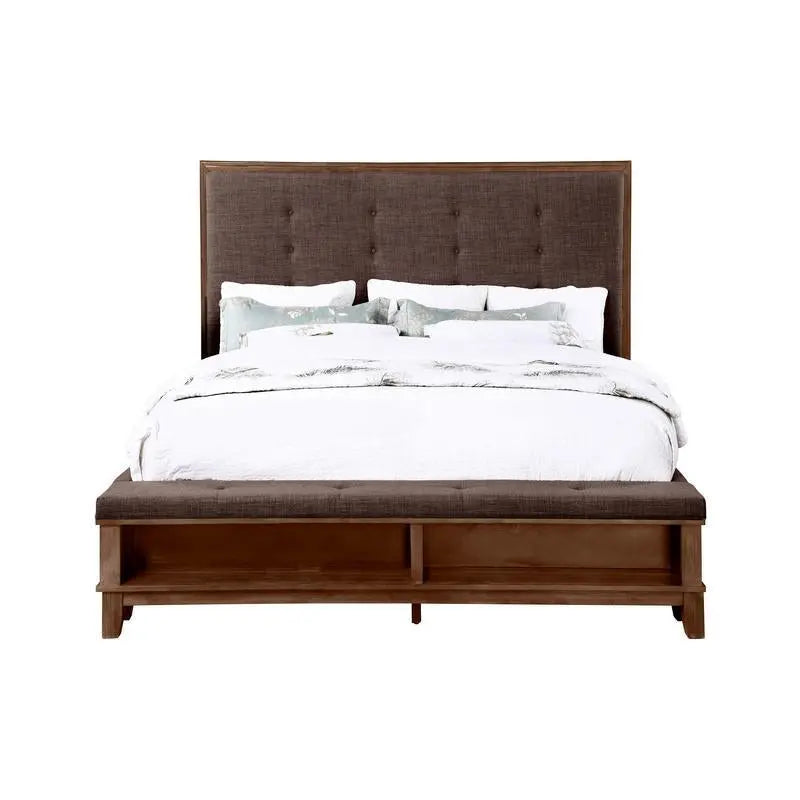 CAGNEYQ01:Cagney Upholstered Panel Bed &,