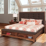517764567:Cagney Upholstered Panel Bed w/ Storage in Brown, Queen, Image 3