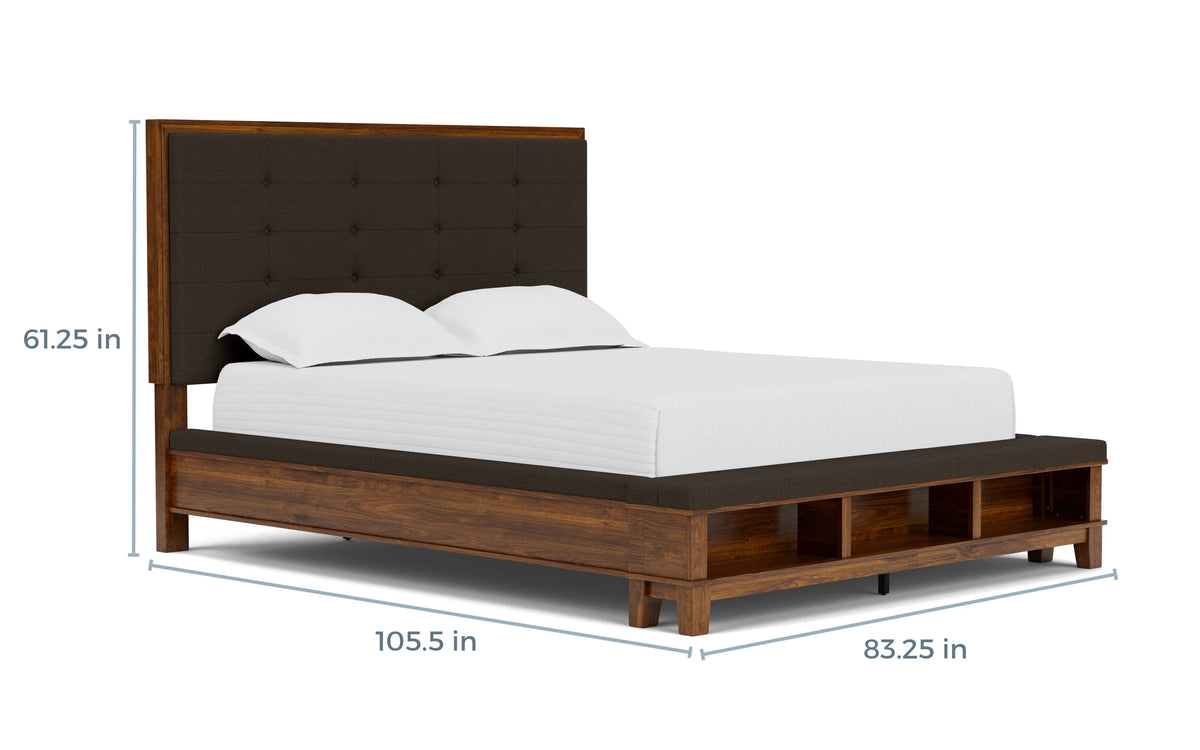 CAGNEYCK1:Cagney Upholstered Panel Bed &,