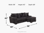 097795630:Casper Reversible Sofa Chaise,