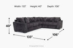 CASPER005:Casper Tux Sofa Sectional,