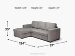 CLAIRE100:Claire Full Pullout Sofa Chaise,