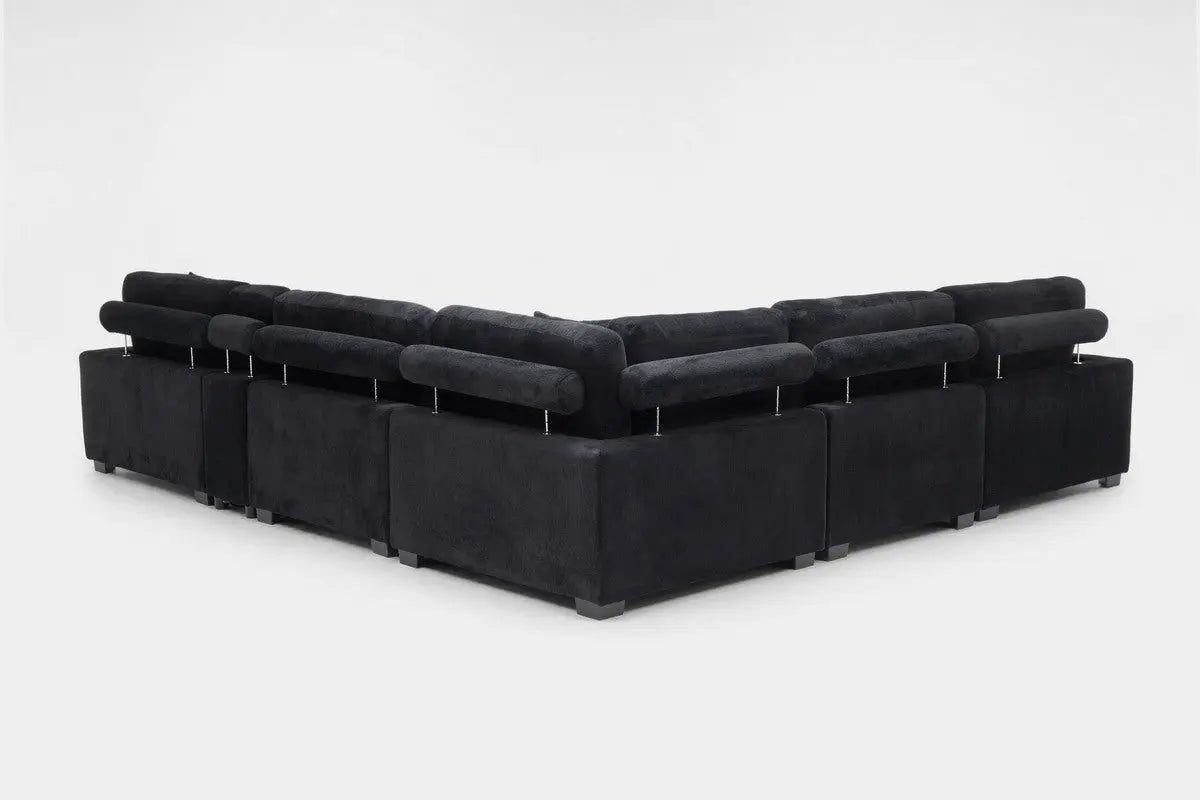 CUDDLE003:Cuddle Cloud 6 Piece Chaise Se, AngledBack