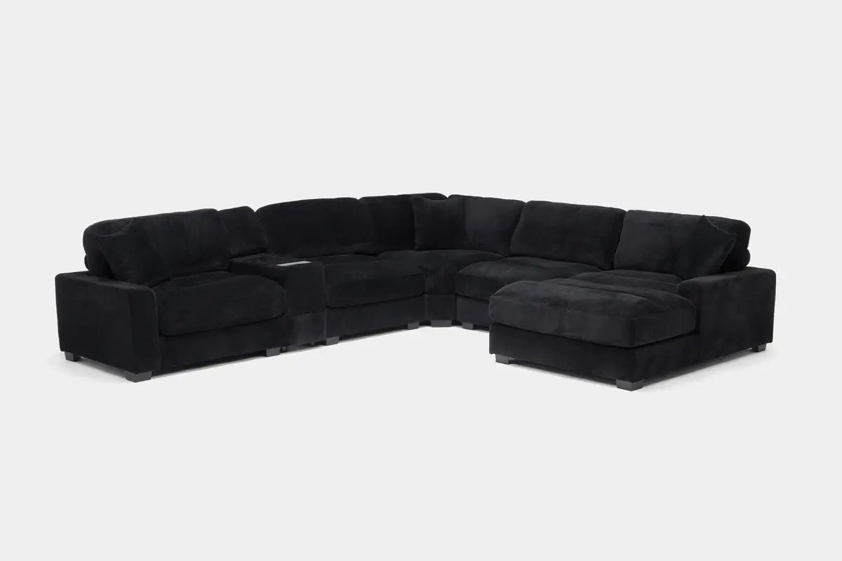 CUDDLE003:Cuddle Cloud 6 Piece Chaise Se, Angled