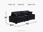 CUDDLE073:Cuddle Cloud Console Loveseat,