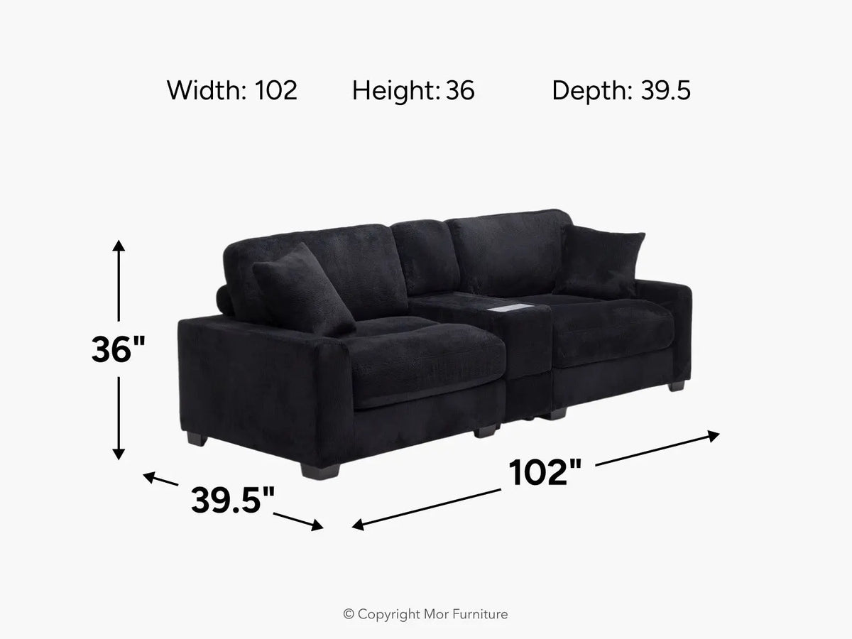 CUDDLE073:Cuddle Cloud Console Loveseat,
