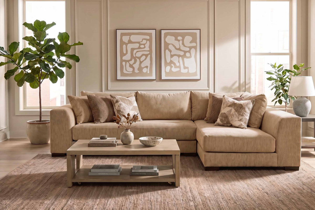 DEXTER002:Dexter Sofa Chaise Sectional, Front