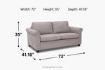 629745466:Drew Full Sleeper Loveseat,
