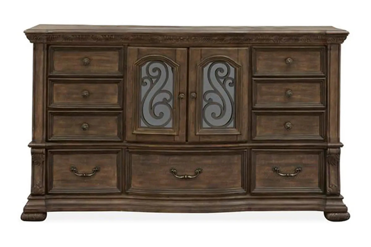 DURANGO76:Durango Sleigh Bed & Dresser &, Front