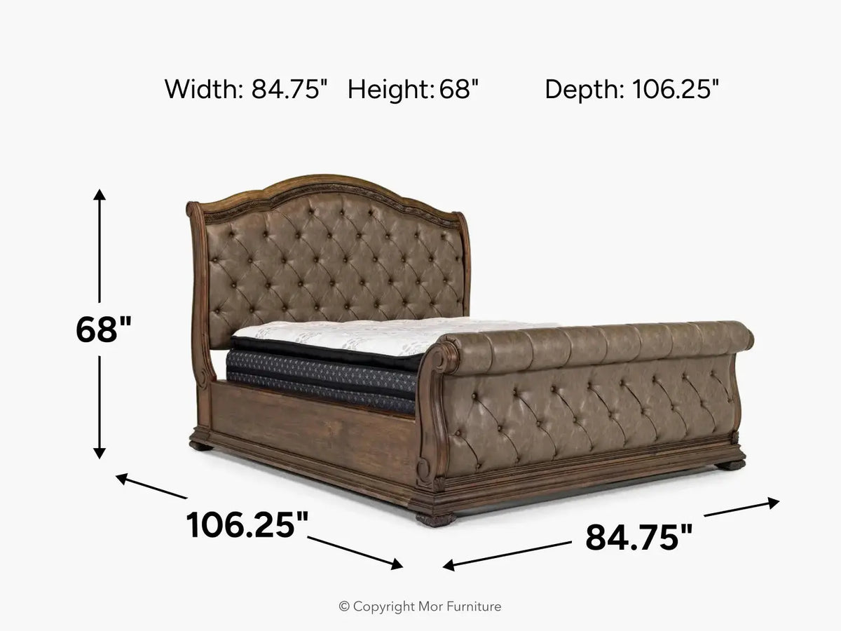 693108966:Durango Upholstered Sleigh Bed,
