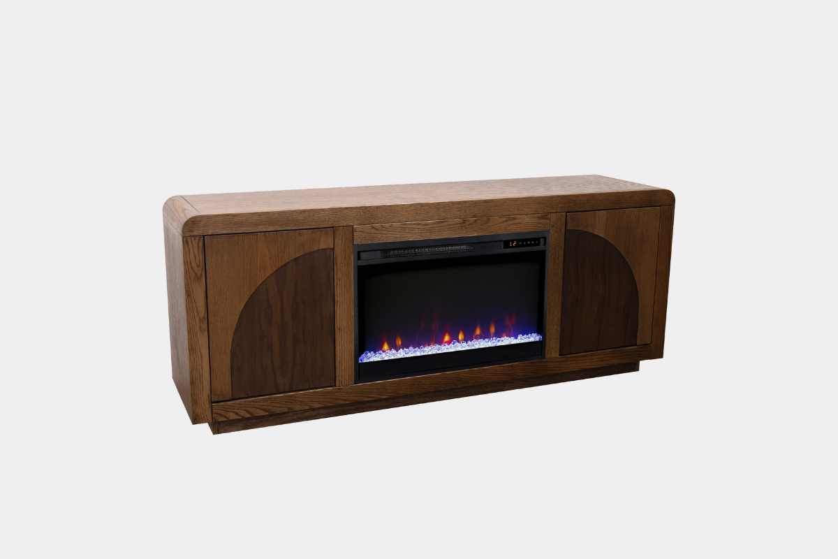 631854904:Eclipse Fireplace Console, Angled