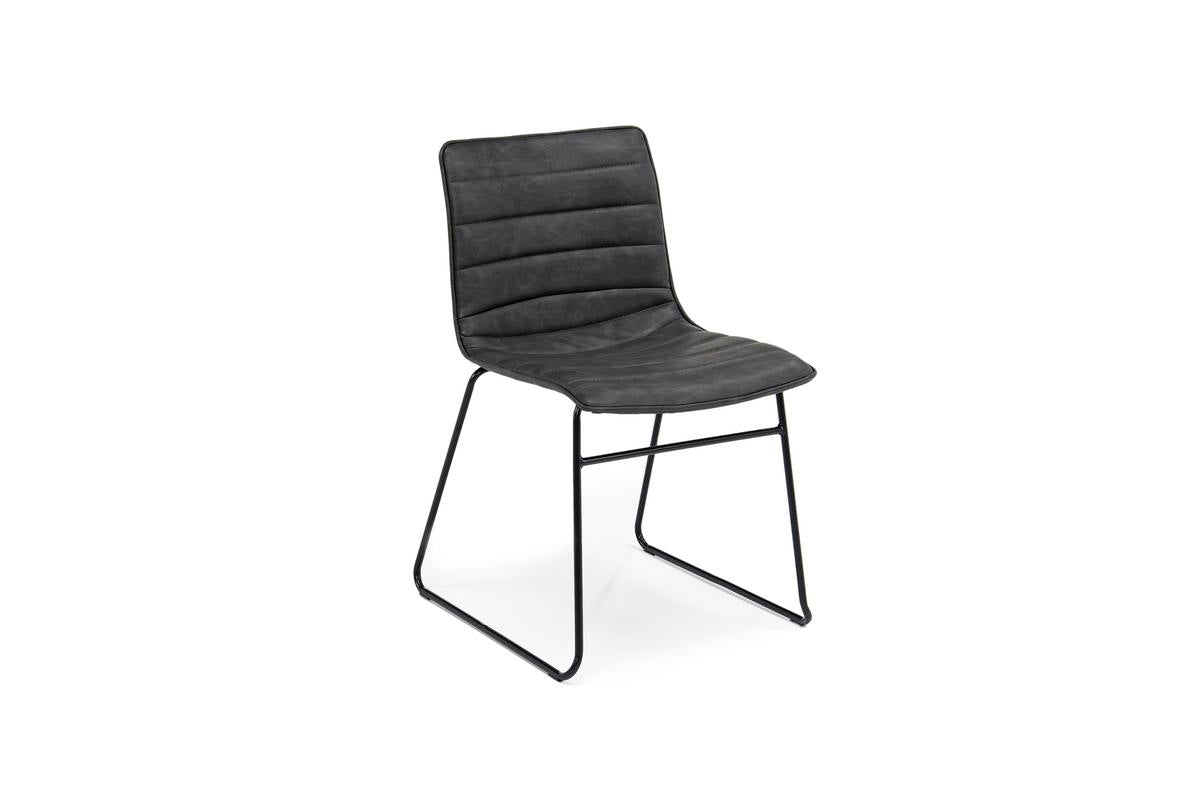 LUCIAGRY0:Lucia Dining Table & 4 Chairs, AngledSideAngle