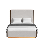 ELM000003:Elm Upholstered Bed With Light, Front
