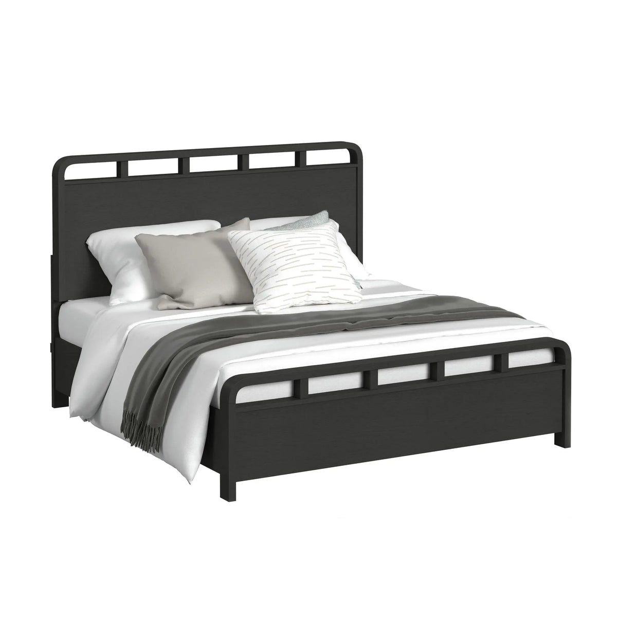 EMBER0005:Emberly Panel Bed, Angled