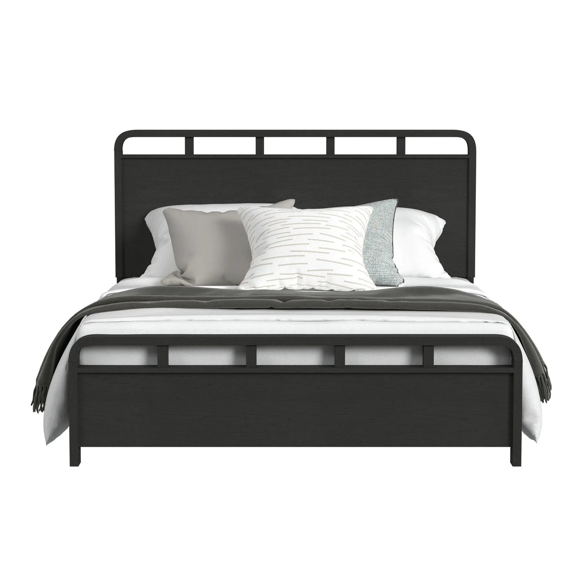 EMBER0007:Emberly Panel Bed & Dresser & , Front