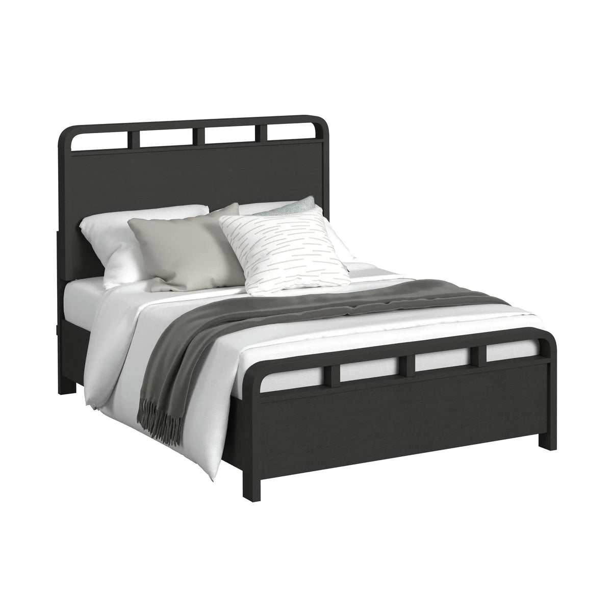 EMBER0013:Emberly Panel Bed & Dresser & , Angled