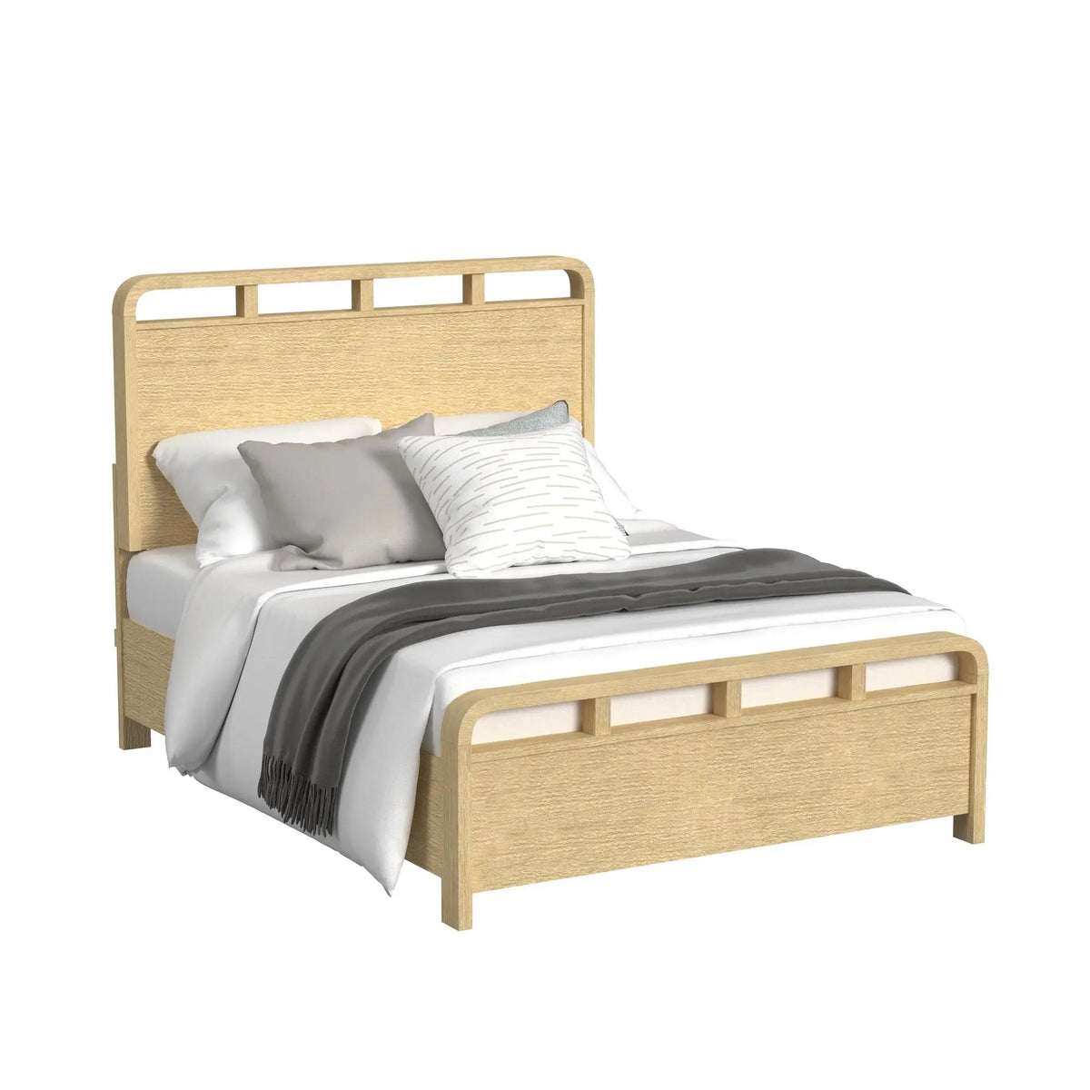EMBER0103:Emberly Panel Bed & Dresser & , Angled