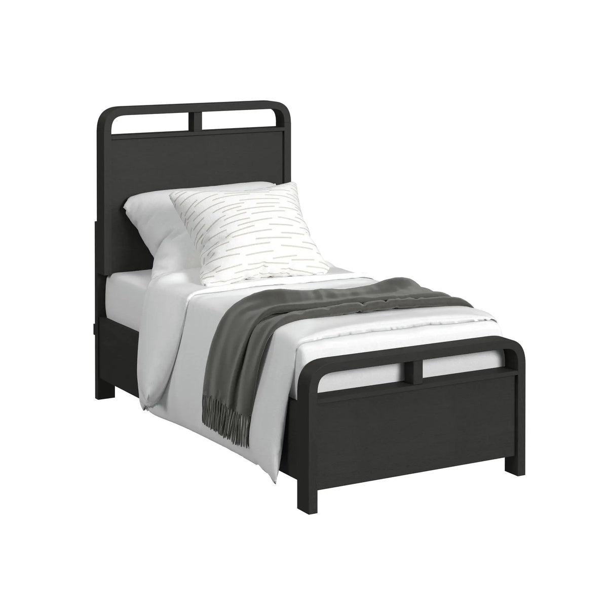 EMBER0014:Emberly Panel Bed, Angled
