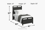 EMBER0014:Emberly Panel Bed,