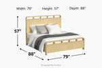 EMBER0105:Emberly Panel Bed,