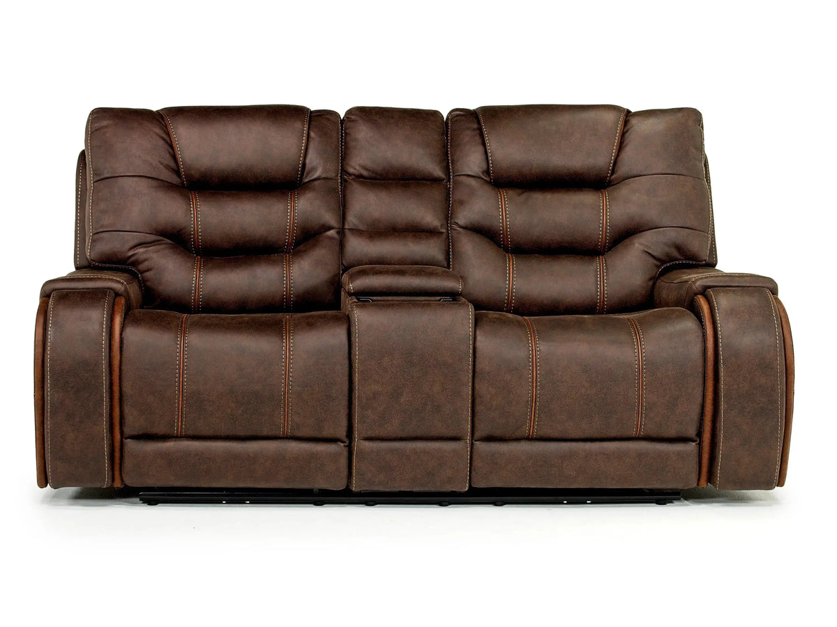 341837983:Estilo 2 Power Sofa & Console Loveseat in Brown, Image 7