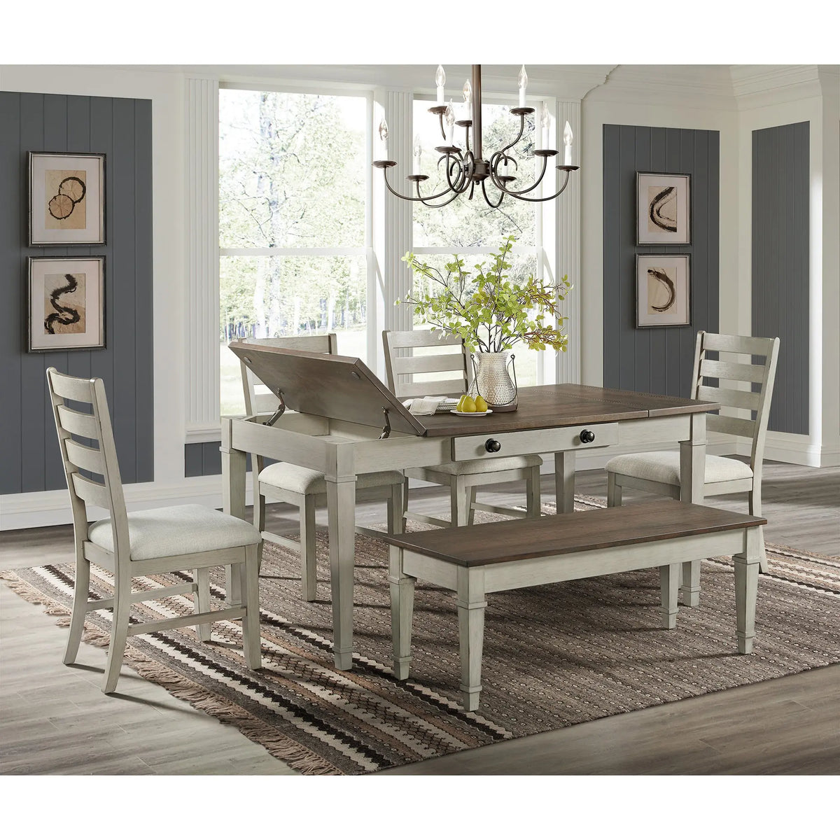 934679013:Farmington Dining Table, SideOpen