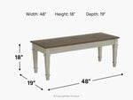 319145702:Farmington Dining Bench,