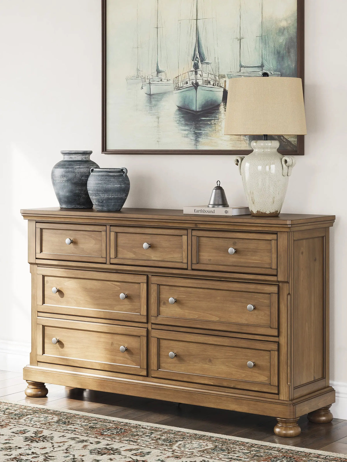 FEDDIN009:Feddinger Panel Bed & Dresser , Styled
