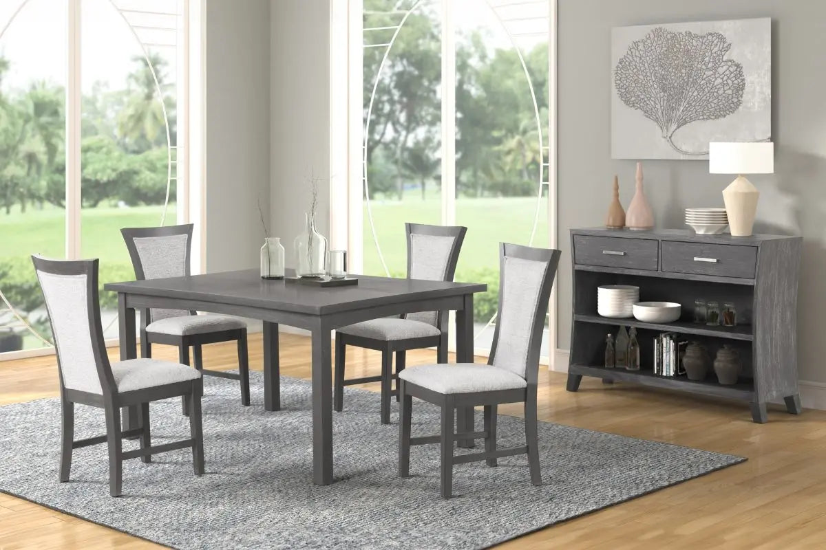 078689700:Flair Dining Table & 4 Chairs, Styled