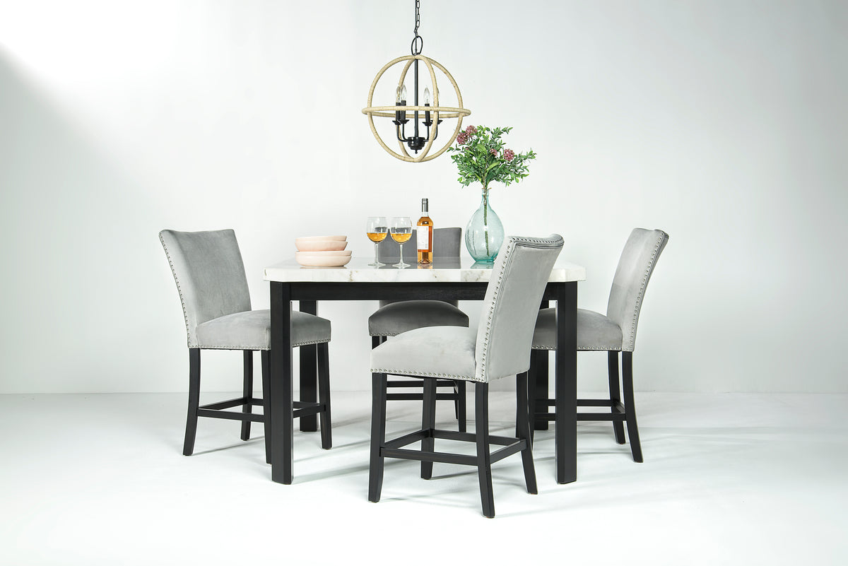 FRANWHTC1:Francisco Square Counter Height Dining Table in White, Image 3