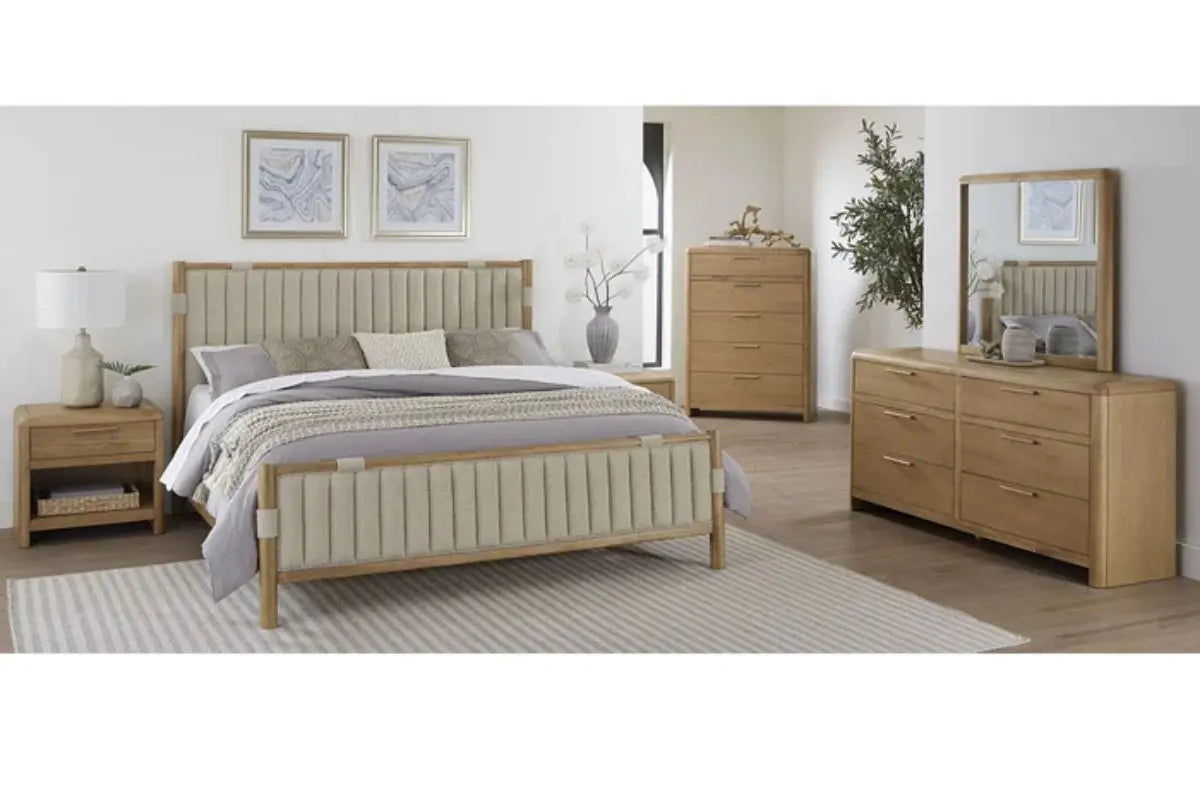 FURANO024:Furano Upholstered Panel Bed &, Styled