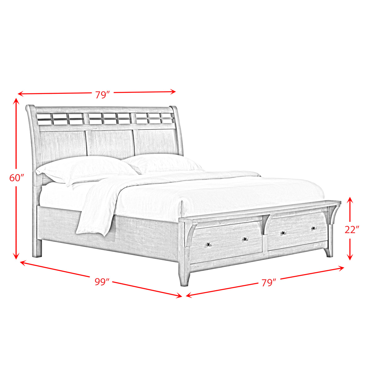 GAGE00007:Gage Storage Bed,